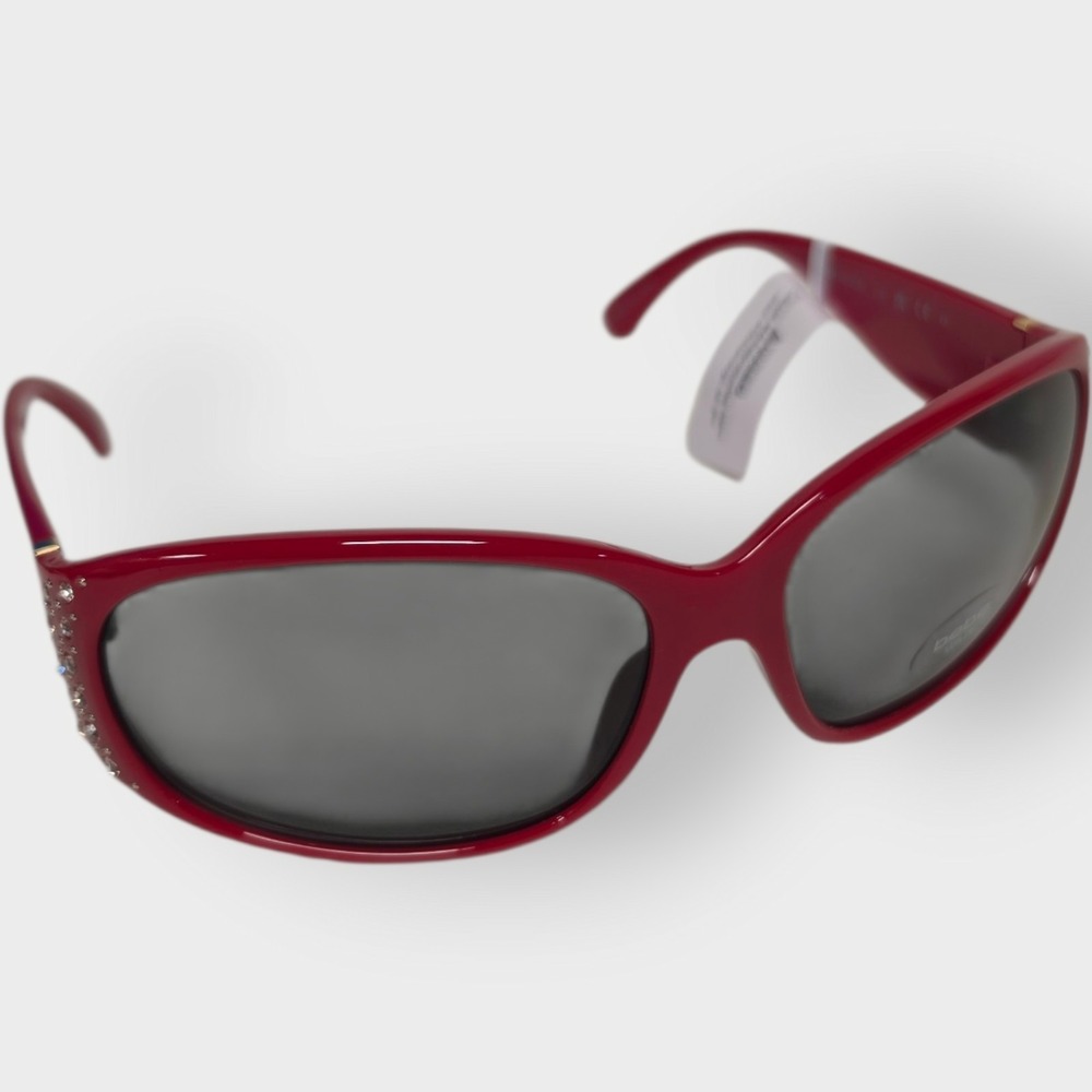 NEW BEBE Sunglasses BBOP1022CE 215 Red SUN GLASSES UV PROTECTION LENES WRAP